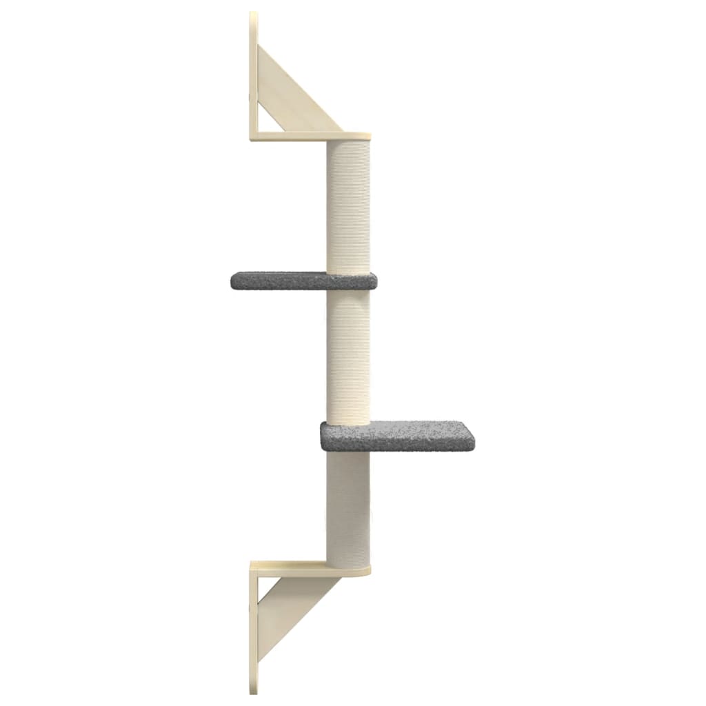 Kratzbaum mit Kratzsäule Wandmontage Creme 108 cm