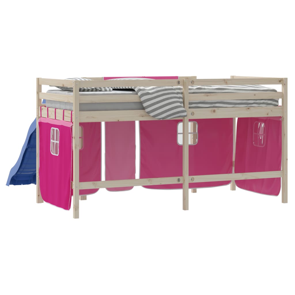 Vorhänge für Hochbett Weiß und Schwarz Polyester