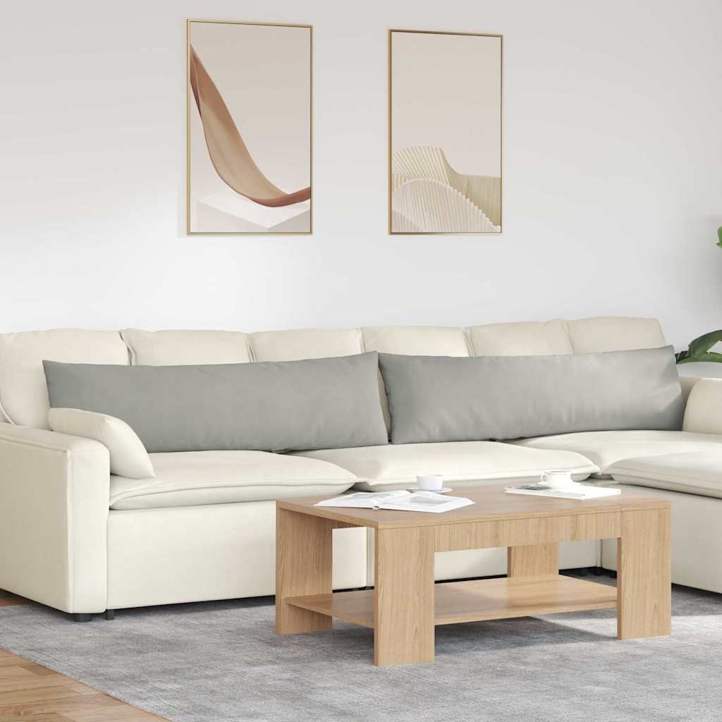 Sofakissen 2 Stück Taupe 50 x 30 cm Stoff