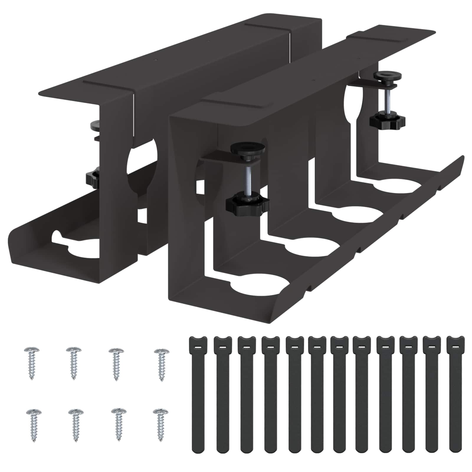 Unter dem Schreibtisch Kabelmanagement Tray 2 Stk. Anthrazit