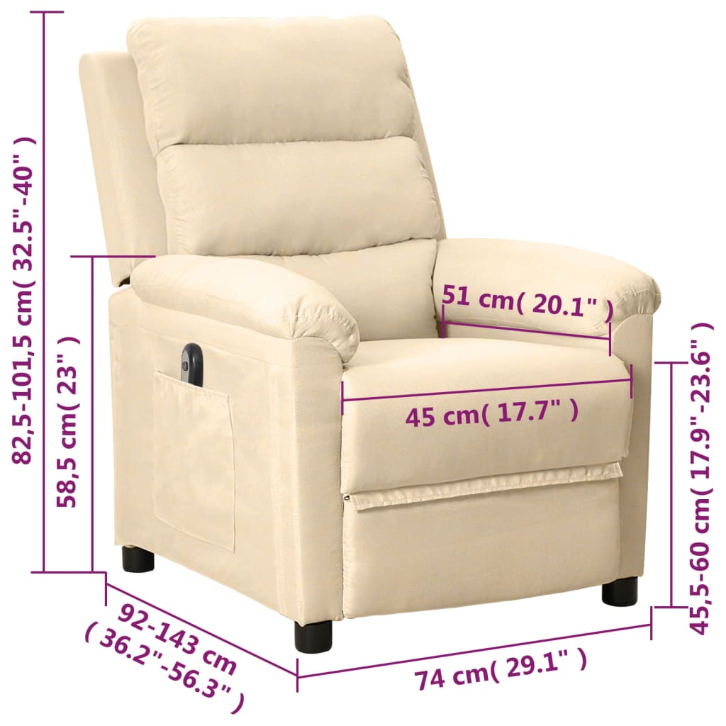 Relaxsessel Elektrisch Braun Stoff