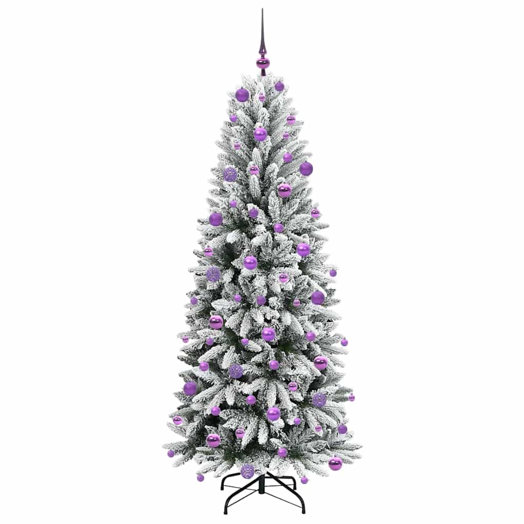 Künstlicher Weihnachtsbaum mit 150 LEDs mit Ständer Weiß 120 cm
