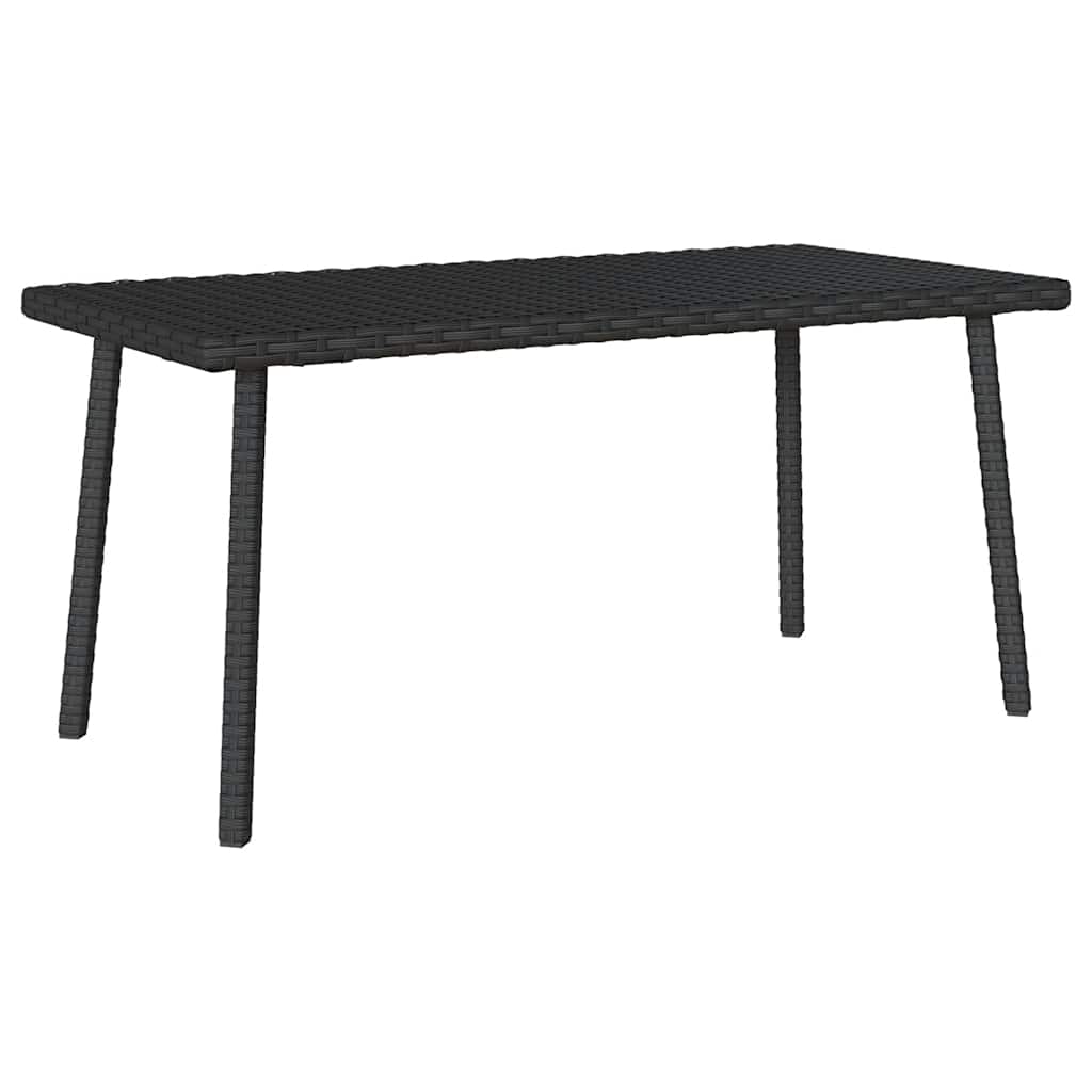 Garten-Couchtisch Rechteckig Schwarz 40x40x37 cm Poly Rattan