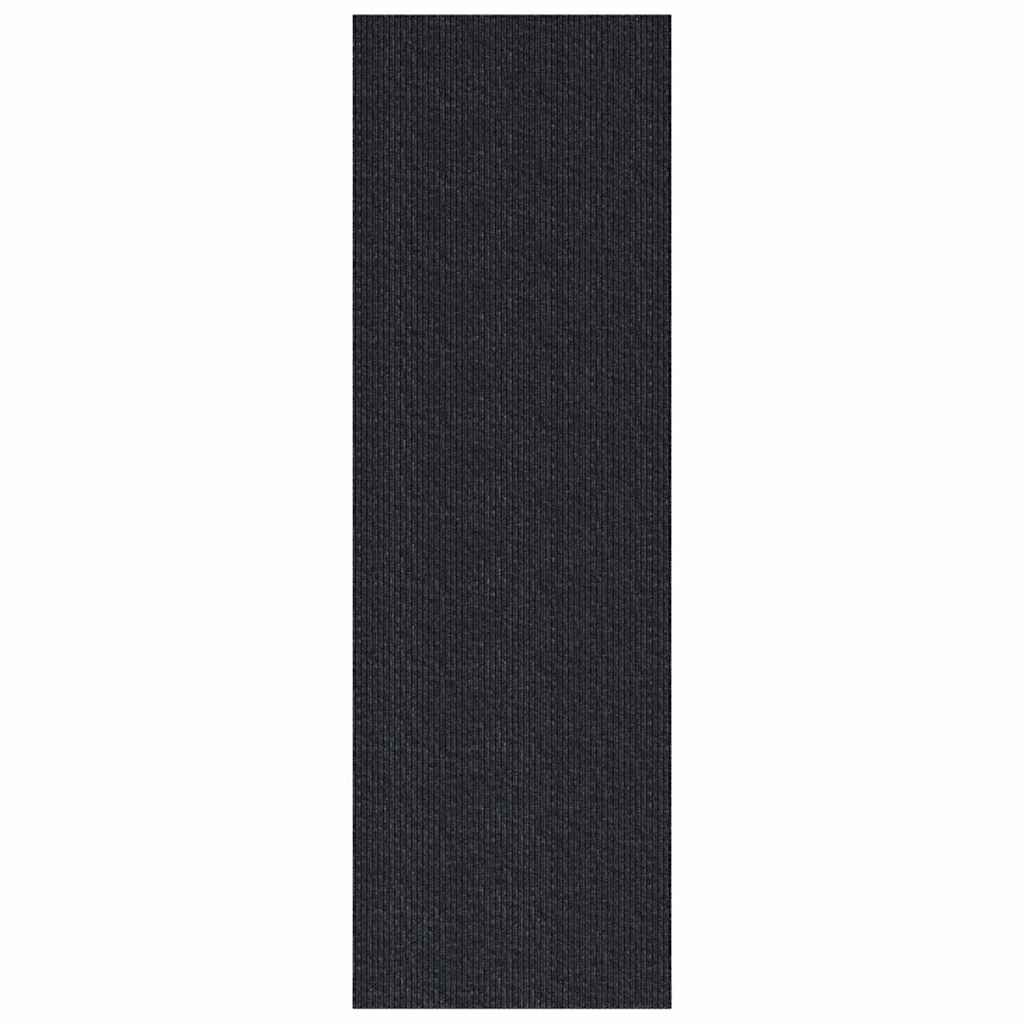 Teppichläufer Grau 80 x 150 cm Stoff