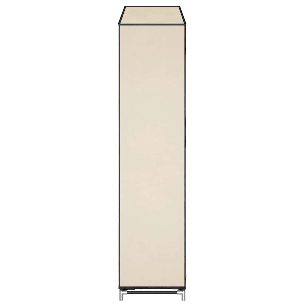Stoff Schuhschrank mit Abdeckung 115 x 28 x 110 cm Schwarz