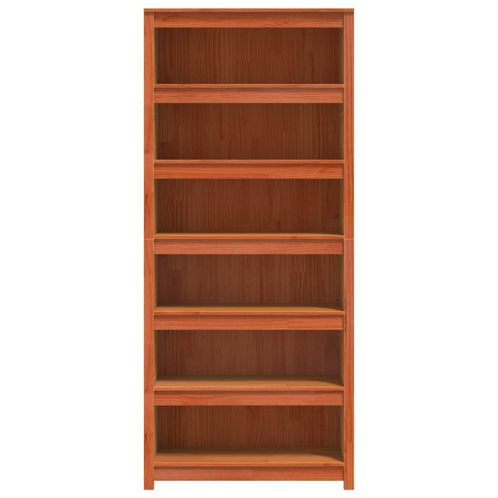 Bücherregal Grau 80x35x68 cm Massivholz Kiefer