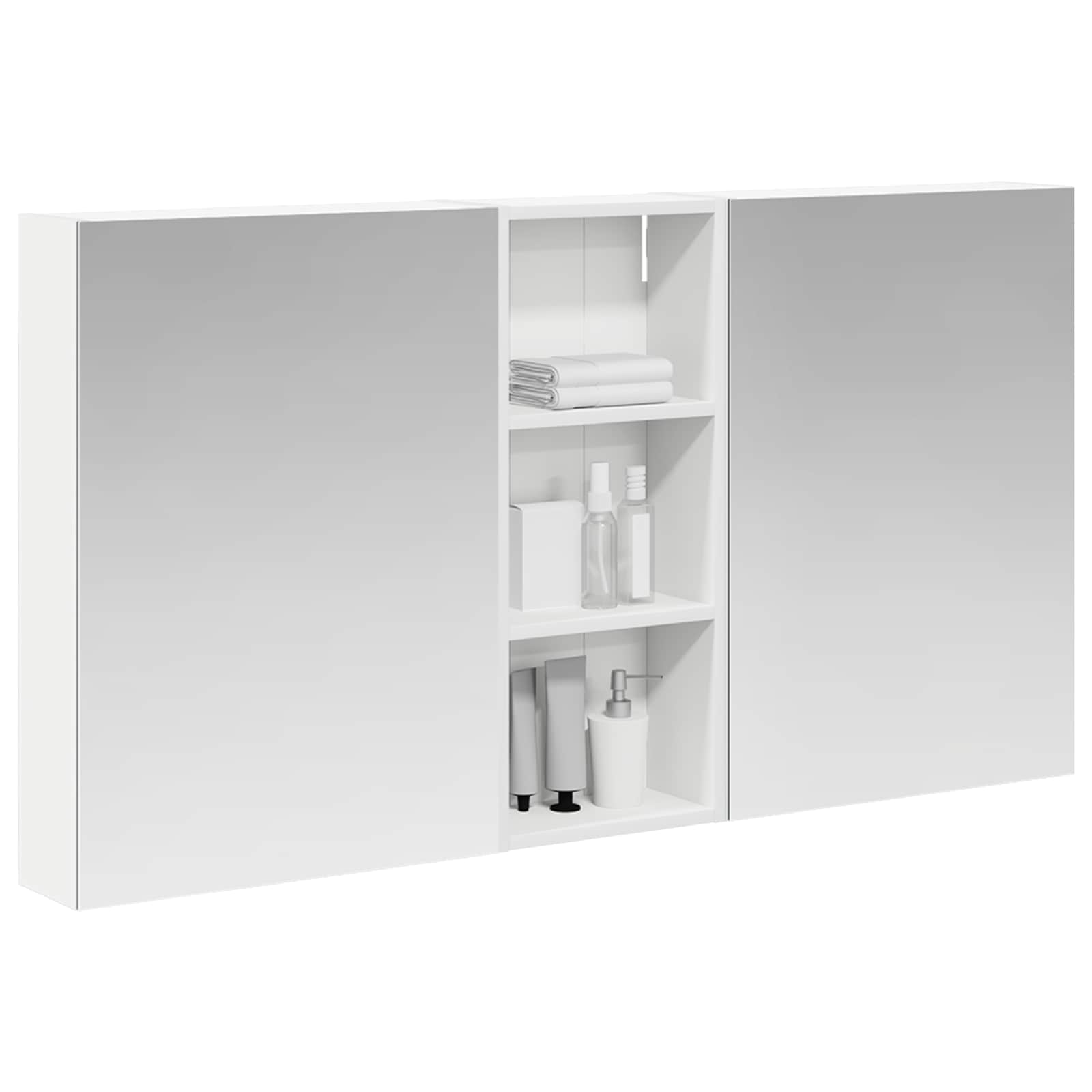 Badezimmerschrank-Set 3 pcs 80 x 10,5 x 50 cm Holzwerkstoff
