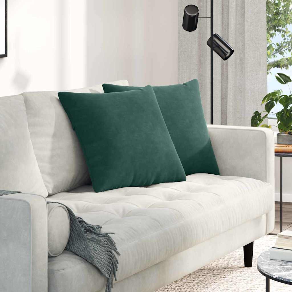 Sofakissen 2 Stück Blau 50 x 30 cm Cordstoff