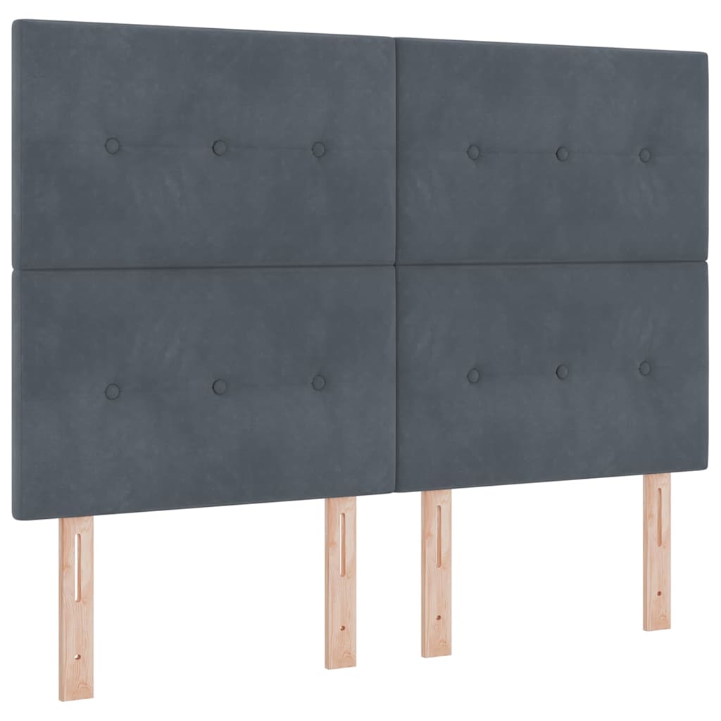 Kopfteil Hellgrau 80 cm Samt