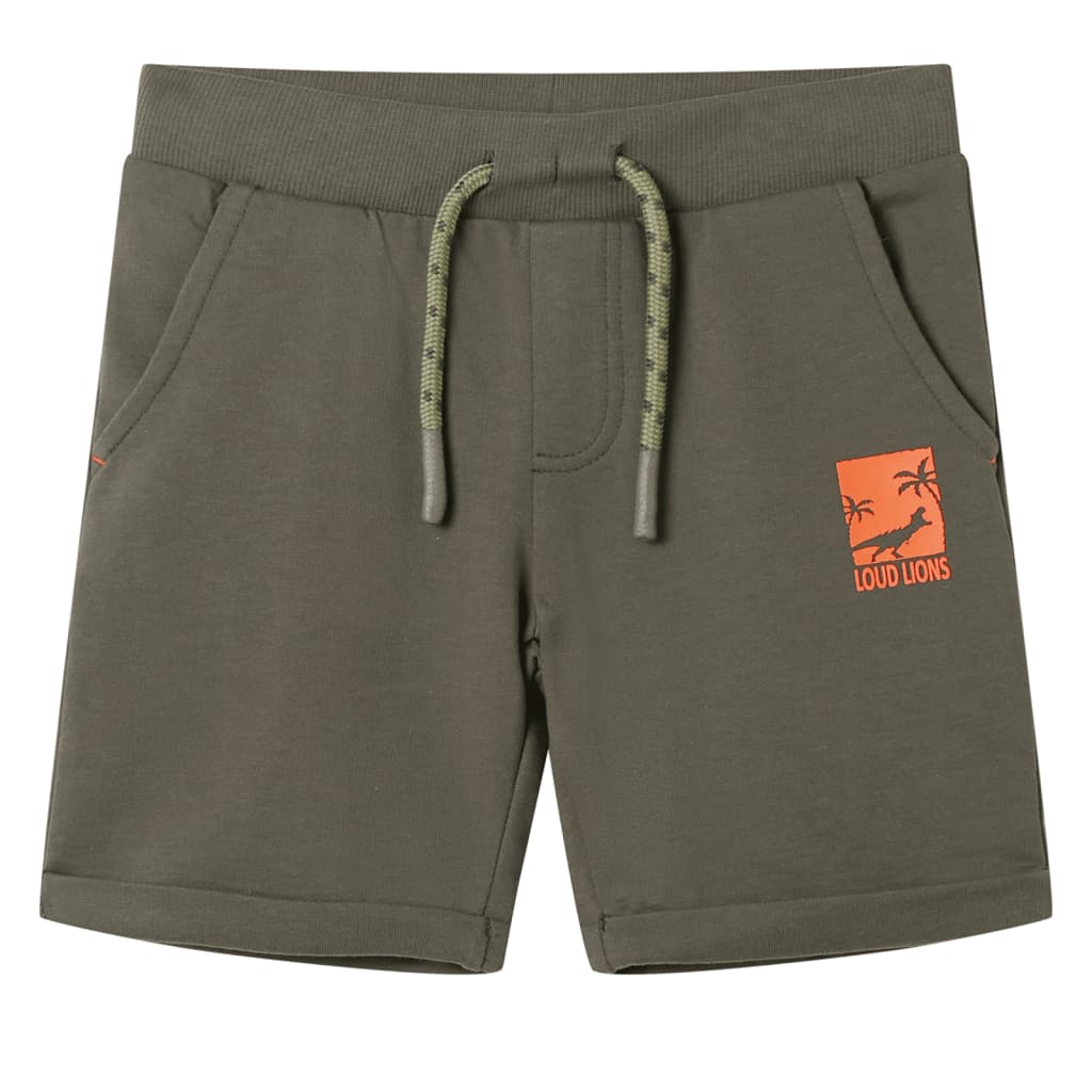 Kindershorts mit Kordelzug Blau Melange 116