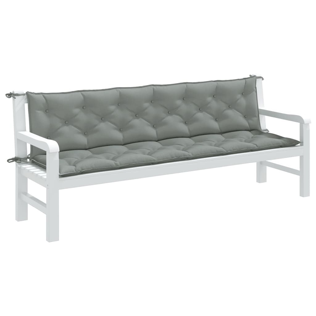 Gartenbank-Auflagen 2 Stk. Melange Anthrazit 100x50x7 cm Stoff