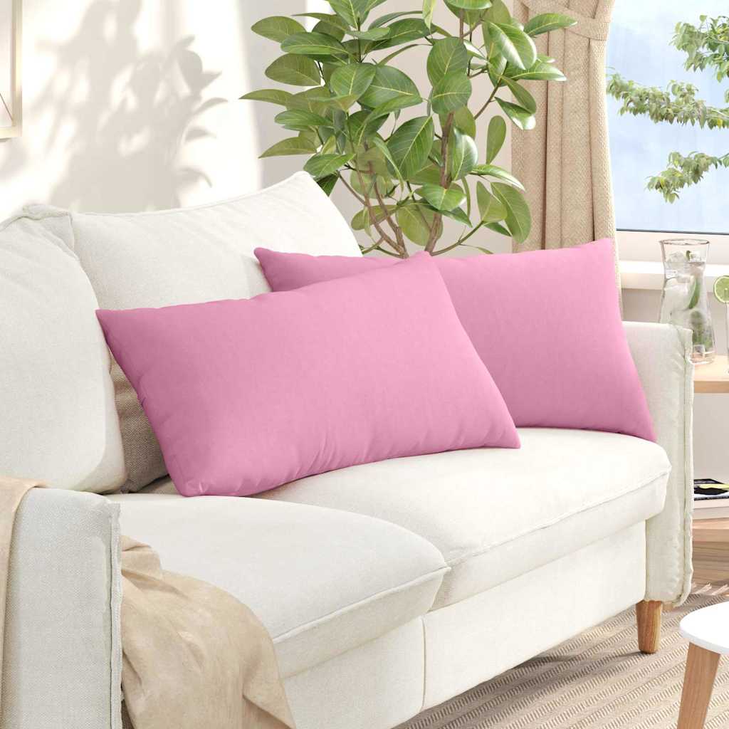Sofakissen 2 pcs Hellgrau 50 x 30 cm Stoff