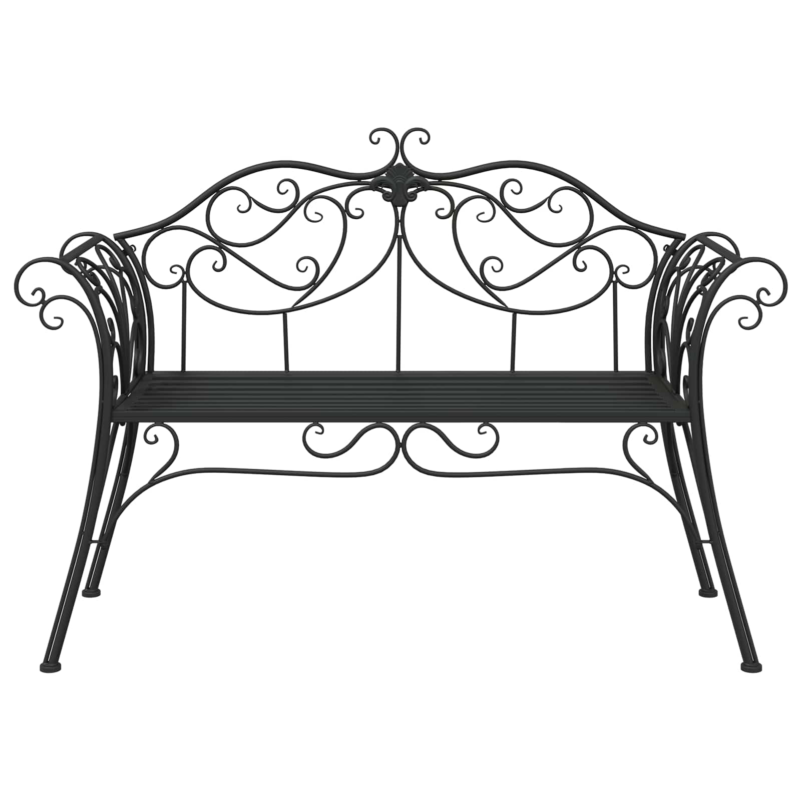 Gartenbank 2-Sitzanzahl 114 x 56,5 x 90 cm Stahl Silber Grau