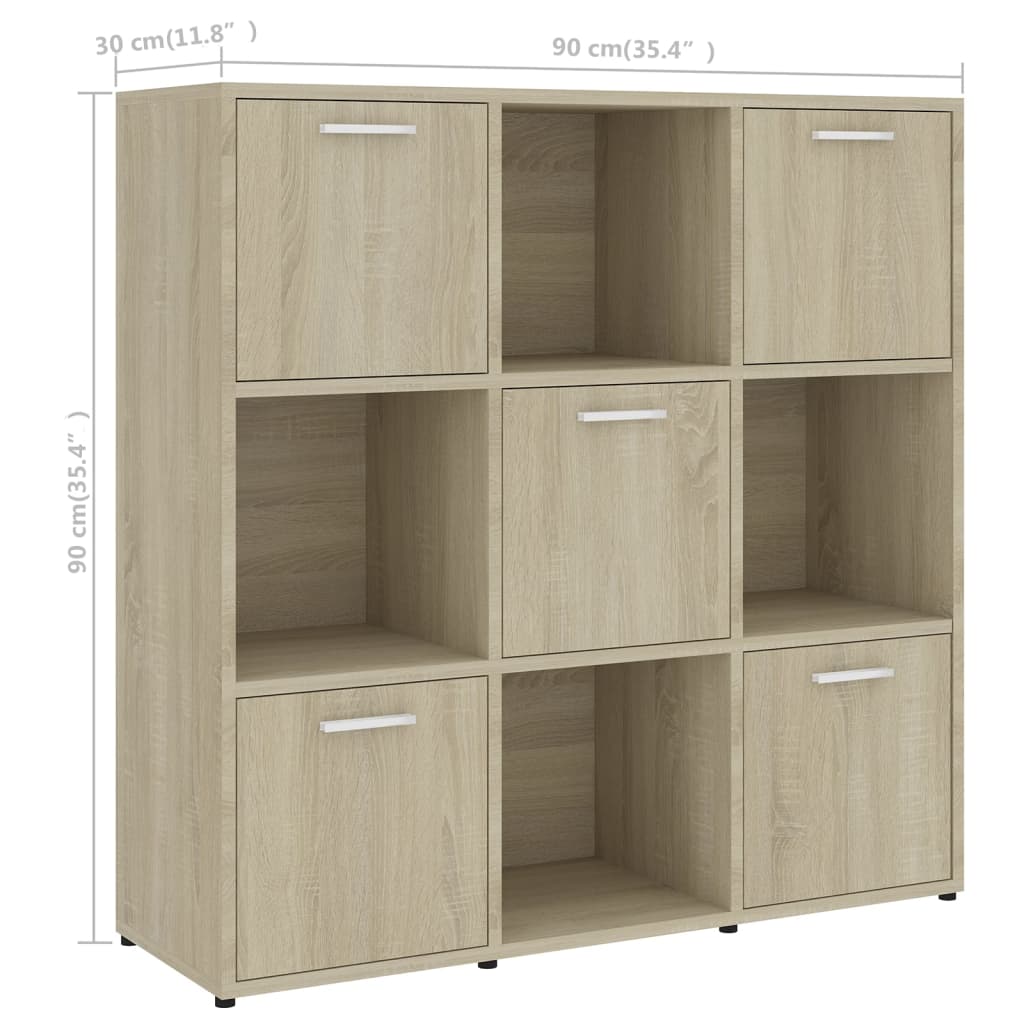 Bücherregal Weiß 90x30x90 cm Holzwerkstoff