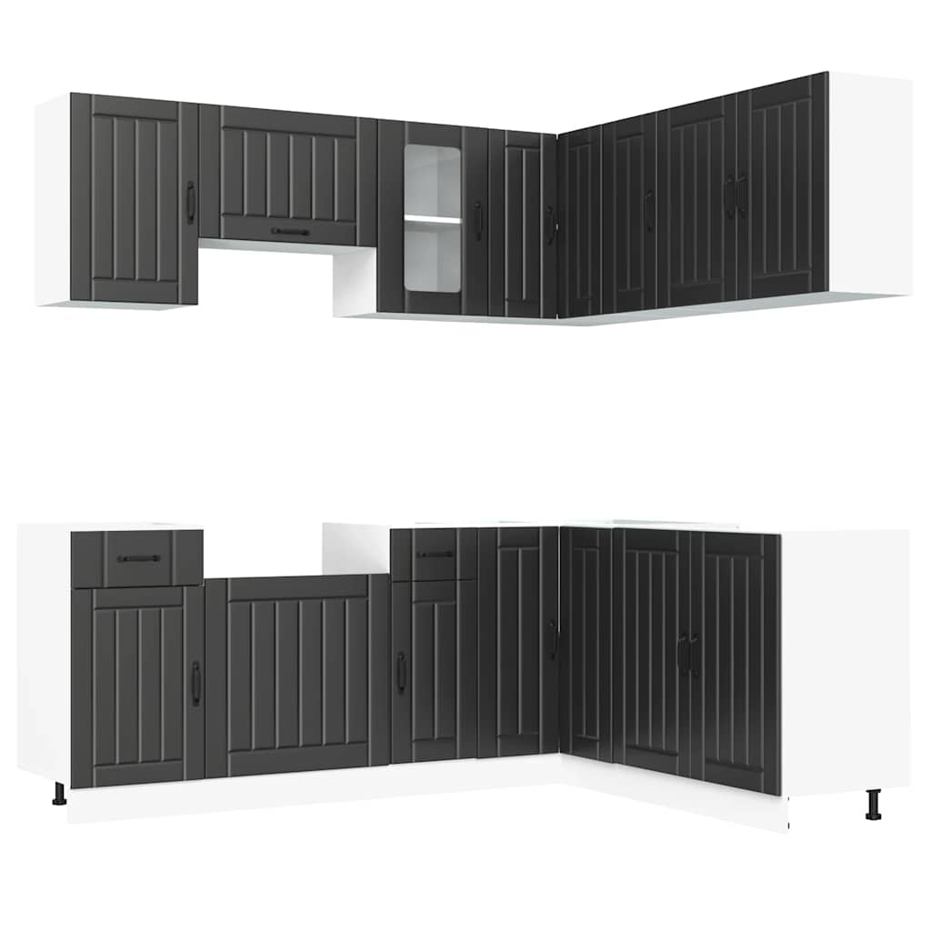 11-tlg. Küchenschrank-Set Lucca Weiß Holzwerkstoff