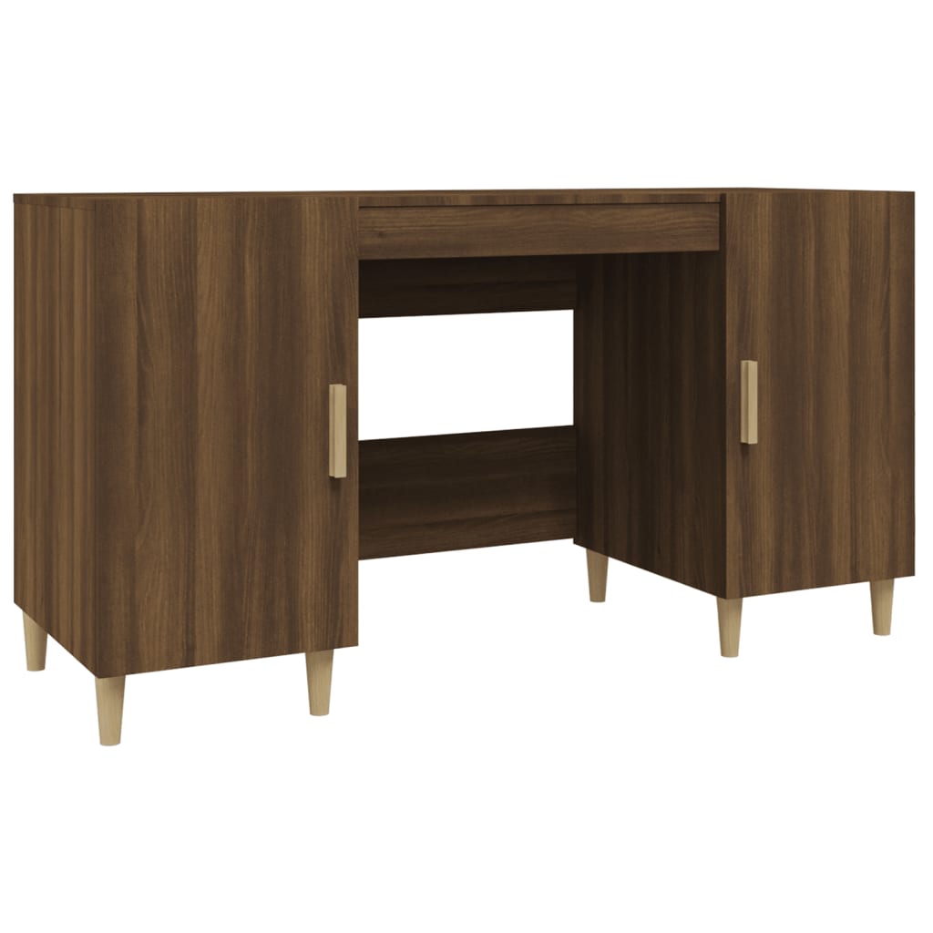 Schreibtisch Weiß 140x50x75 cm Holzwerkstoff