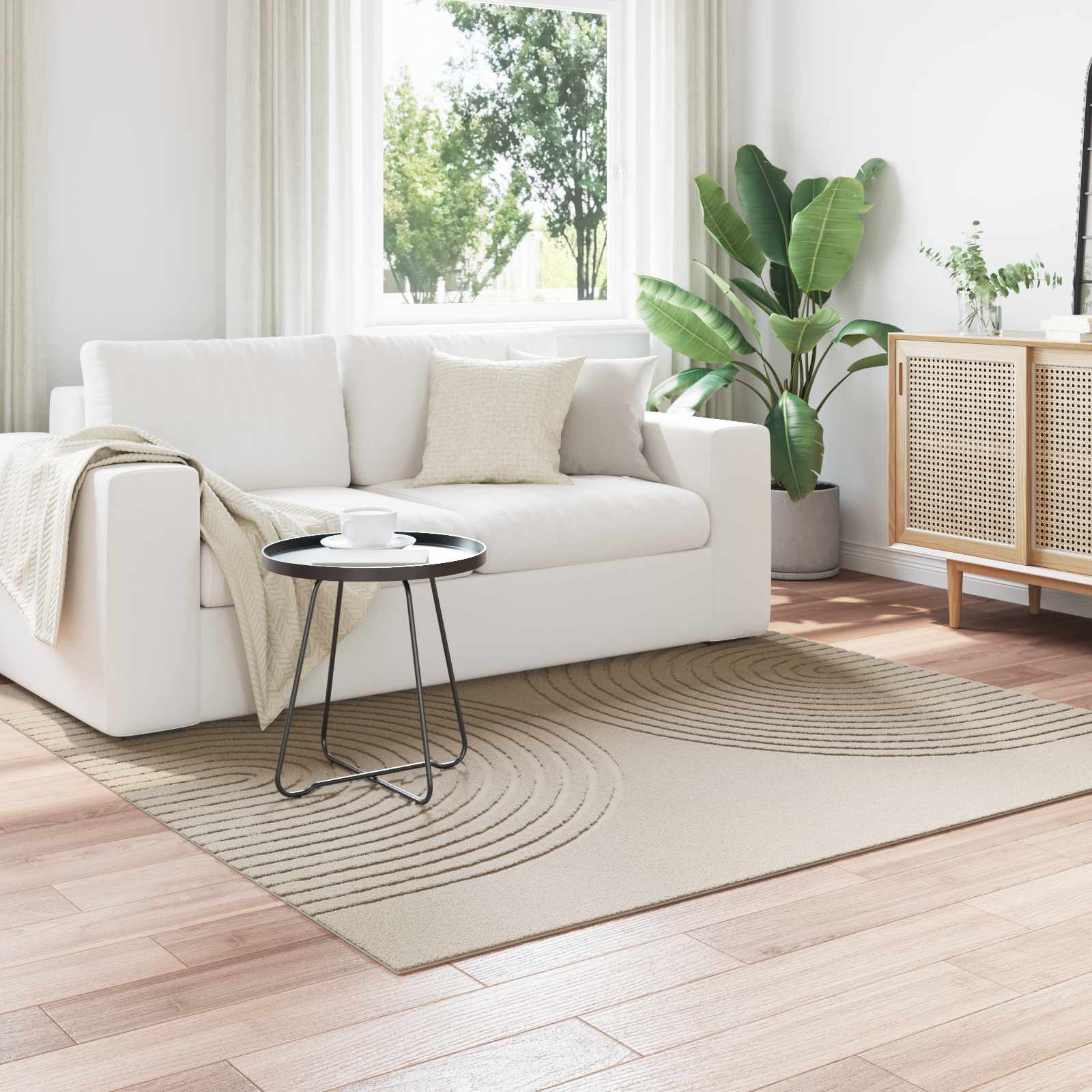Bereichsteppiche Rechtwinklig GALATI Creme 150 x 80 cm