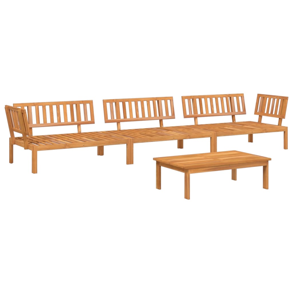 3-tlg. Garten-Sofagarnitur aus Paletten Massivholz Akazie