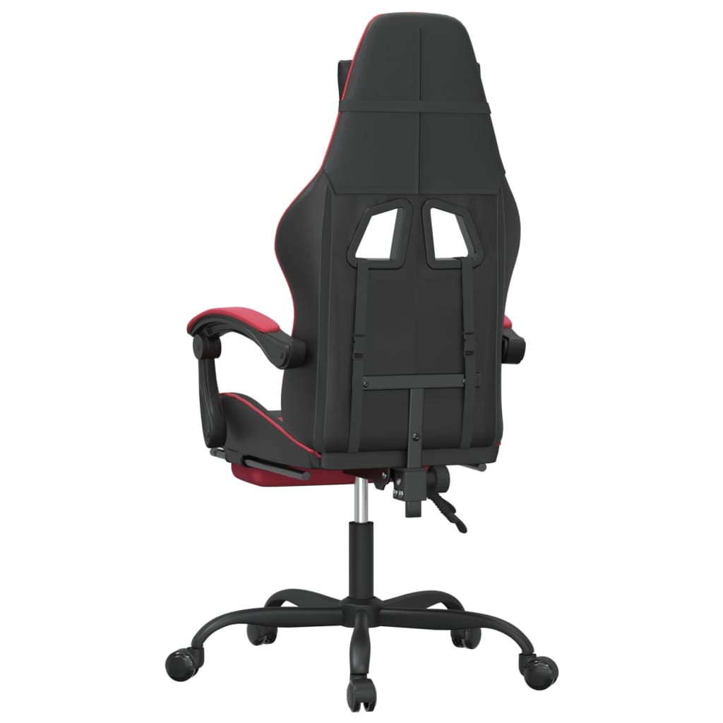 Gaming-Stuhl Drehbar Schwarz und Rot Kunstleder