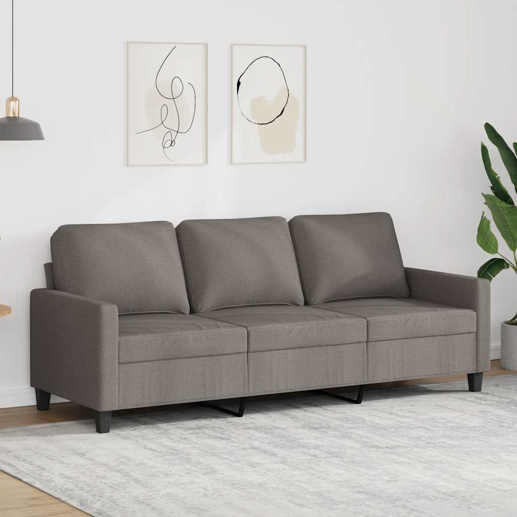 3-Sitzer-Sofa Hellgrau 180 cm Stoff