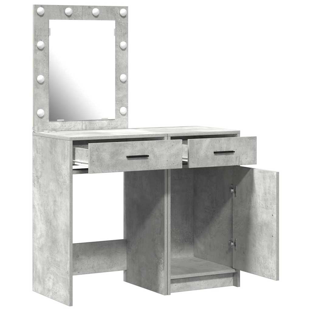 Schminktisch mit Tür 2 pcs Weiß 50 x 41 x 135 cm Holzwerkstoff