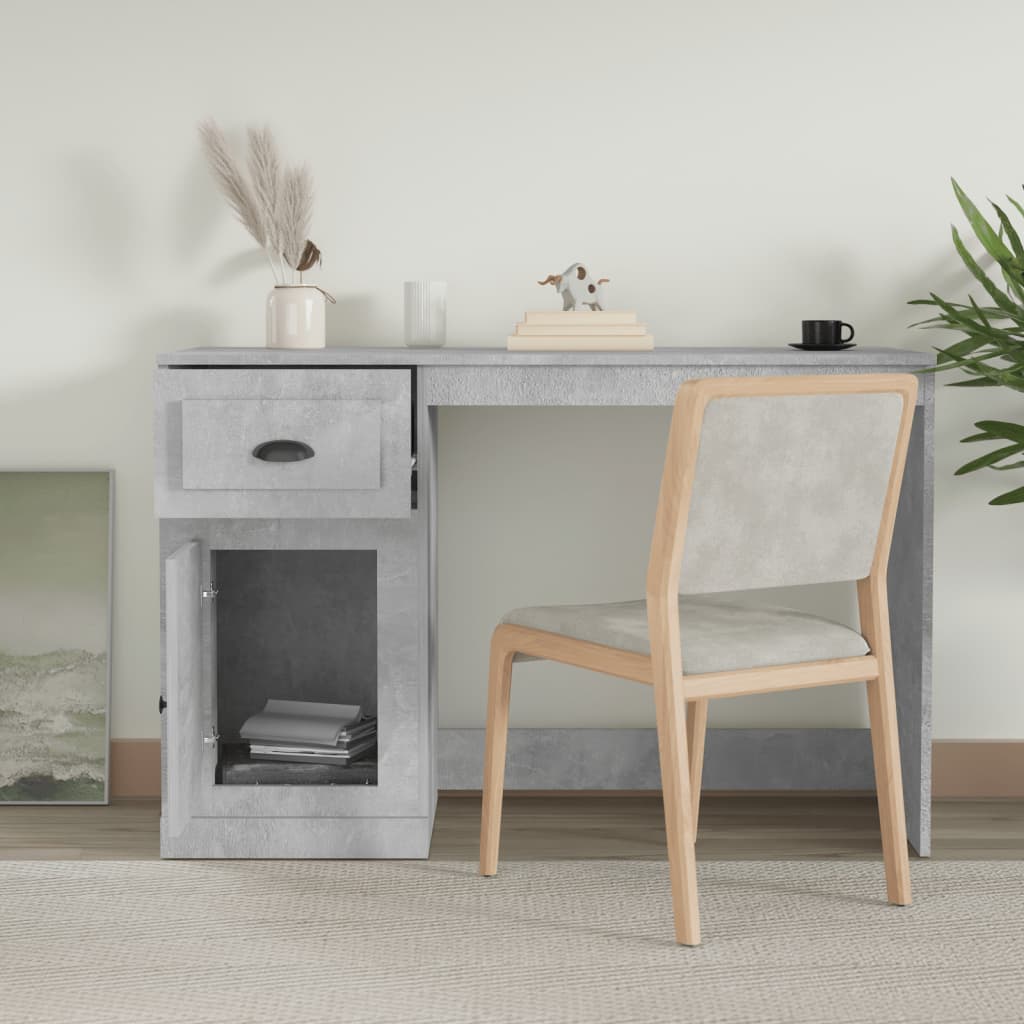 Schreibtisch mit Schublade Weiß 115x50x75 cm Holzwerkstoff