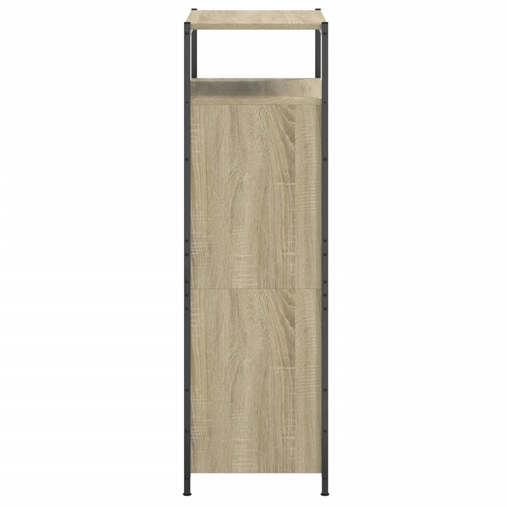 Schuhschrank mit 4 Klappen Sonoma-Eiche 100x34x112 cm