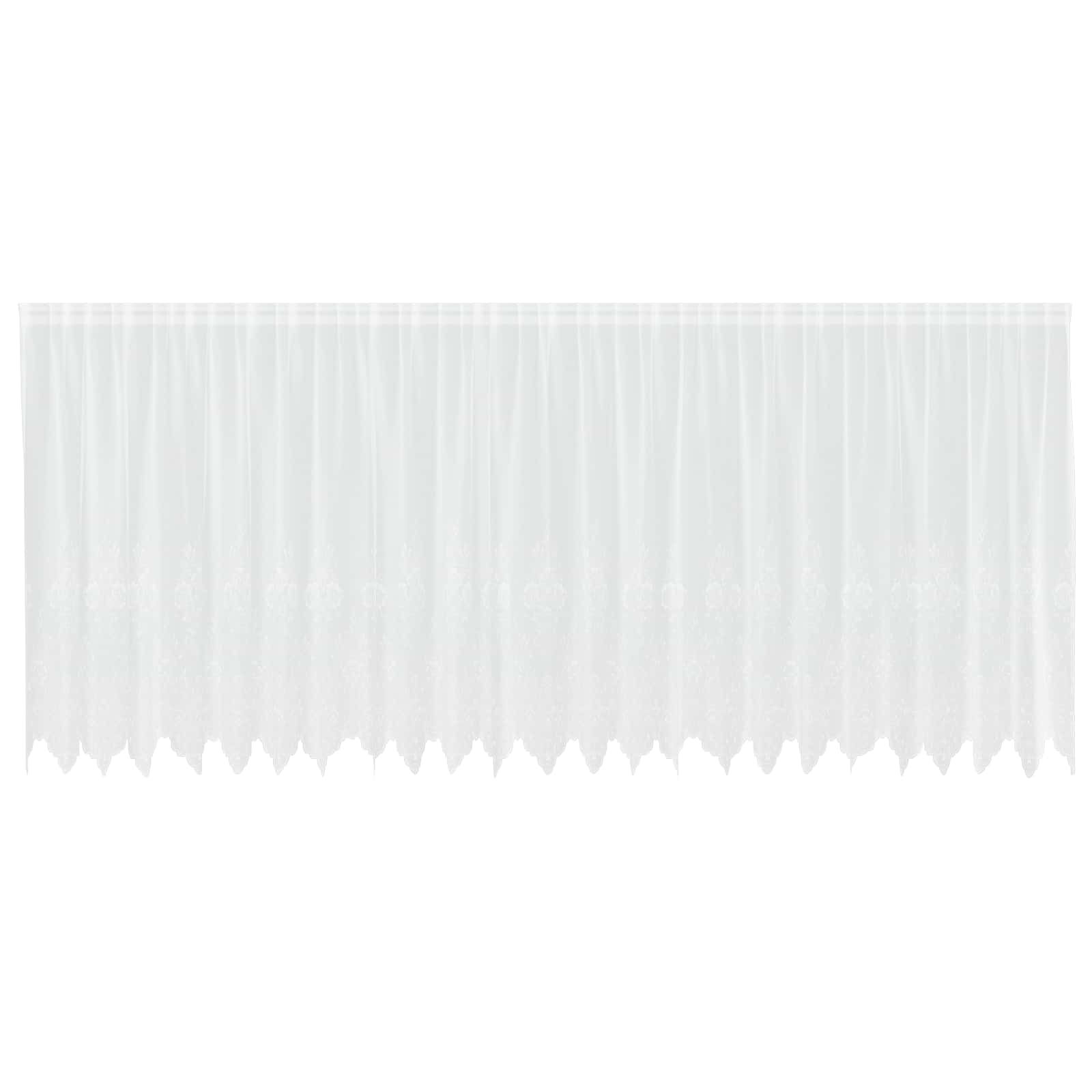 Spitzenvorhang mit Vorhängen Floral Weiß 80 x 150 cm Polyester