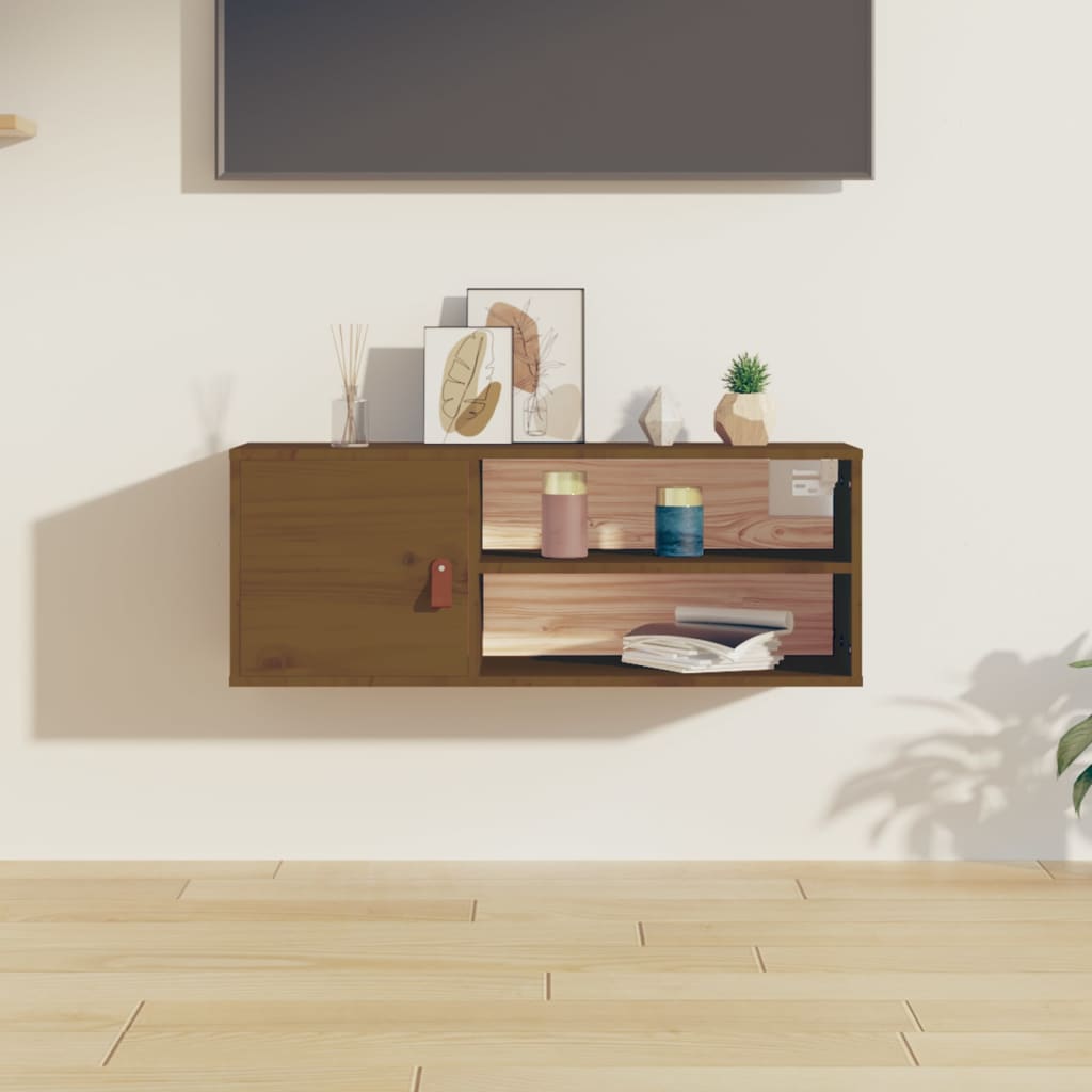 Wandschrank 80x30x30 cm Massivholz Kiefer