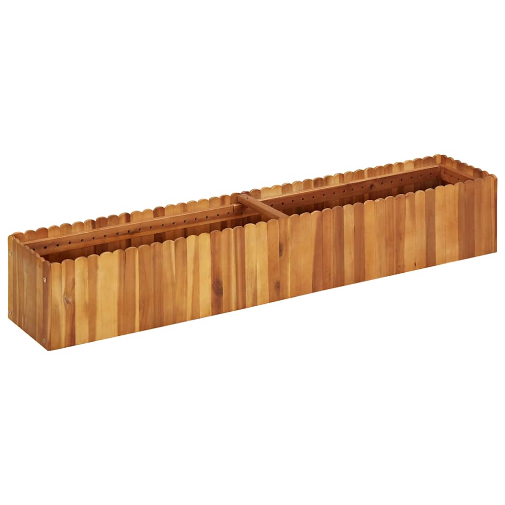 Garten-Hochbeet 50 x 30 x 25 cm Massivholz Akazie