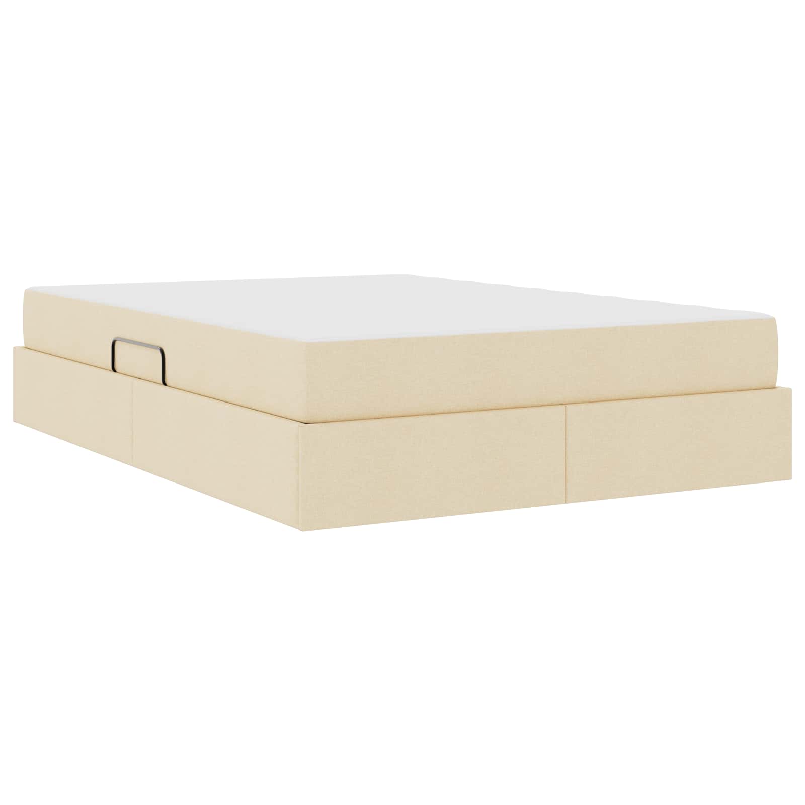 Aufbewahrungsbett mit Matratze Hellgrau 90 x 190 cm Polyester