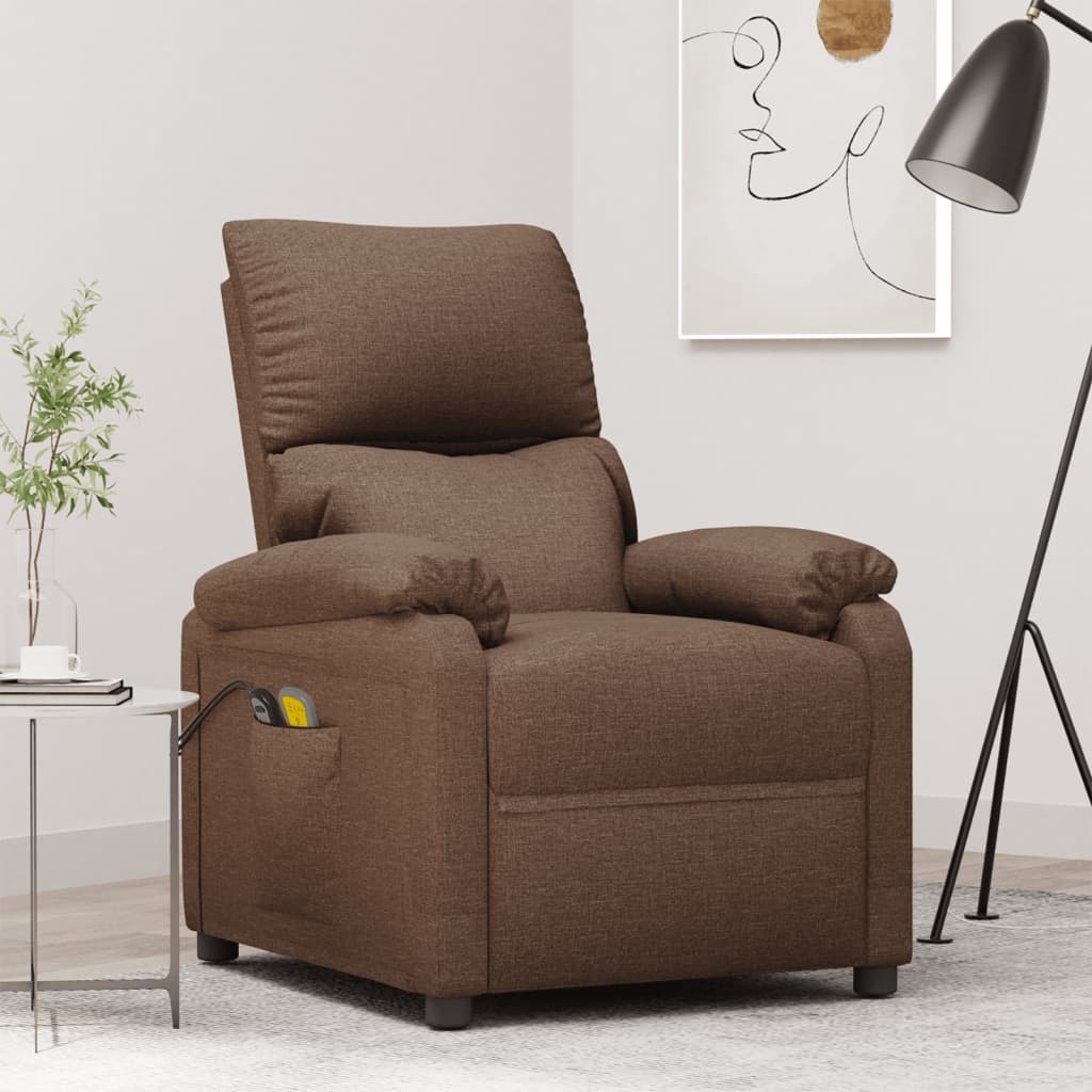 Massagesessel Elektrisch Schwarz Stoff
