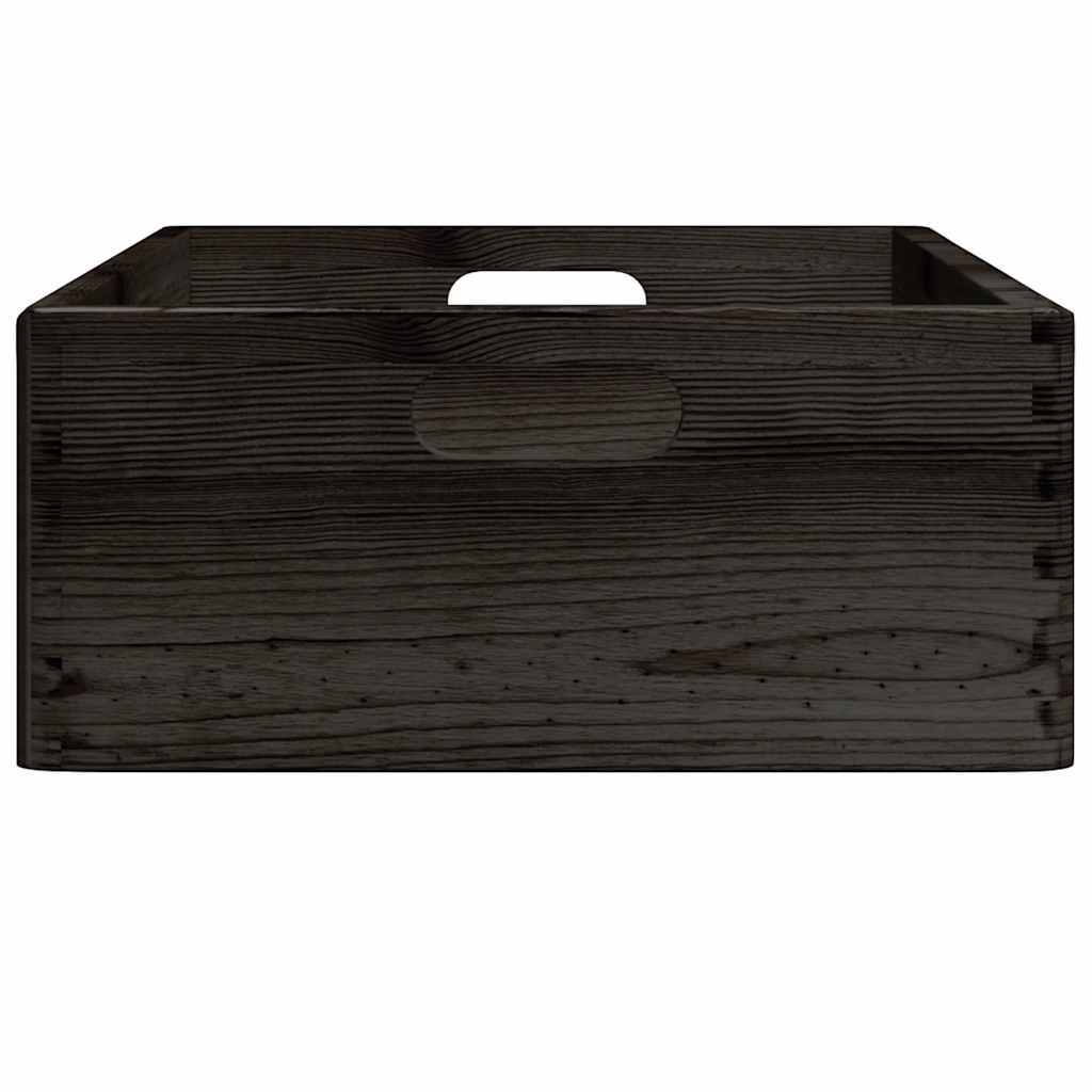 Holzkiste mit Deckel 40x30x13 cm Massivholz Kiefer