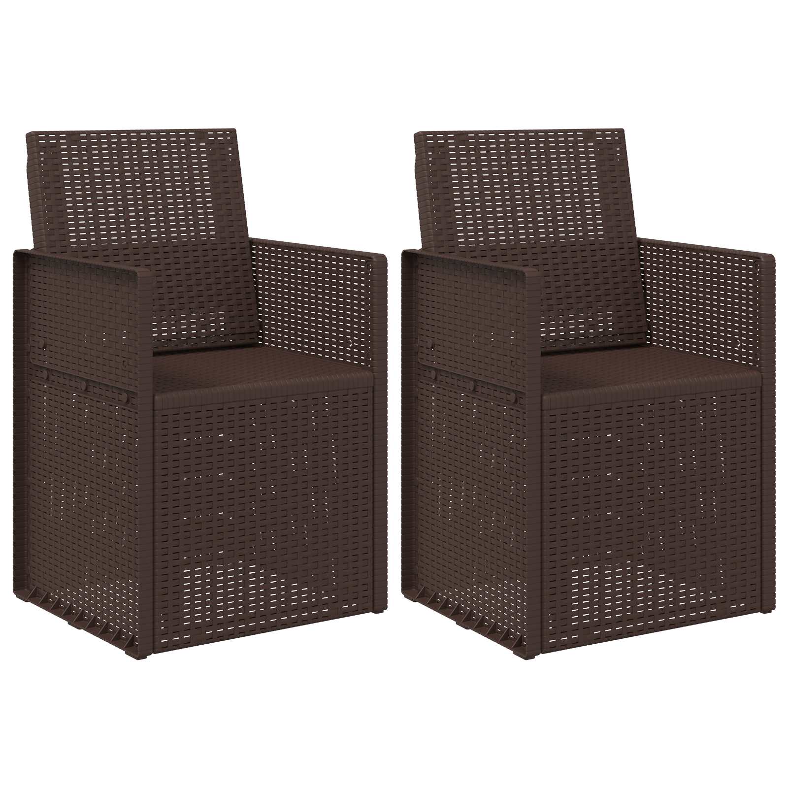 Garten Esszimmerstühle 2 pcs Weiß und Hellgrau PP