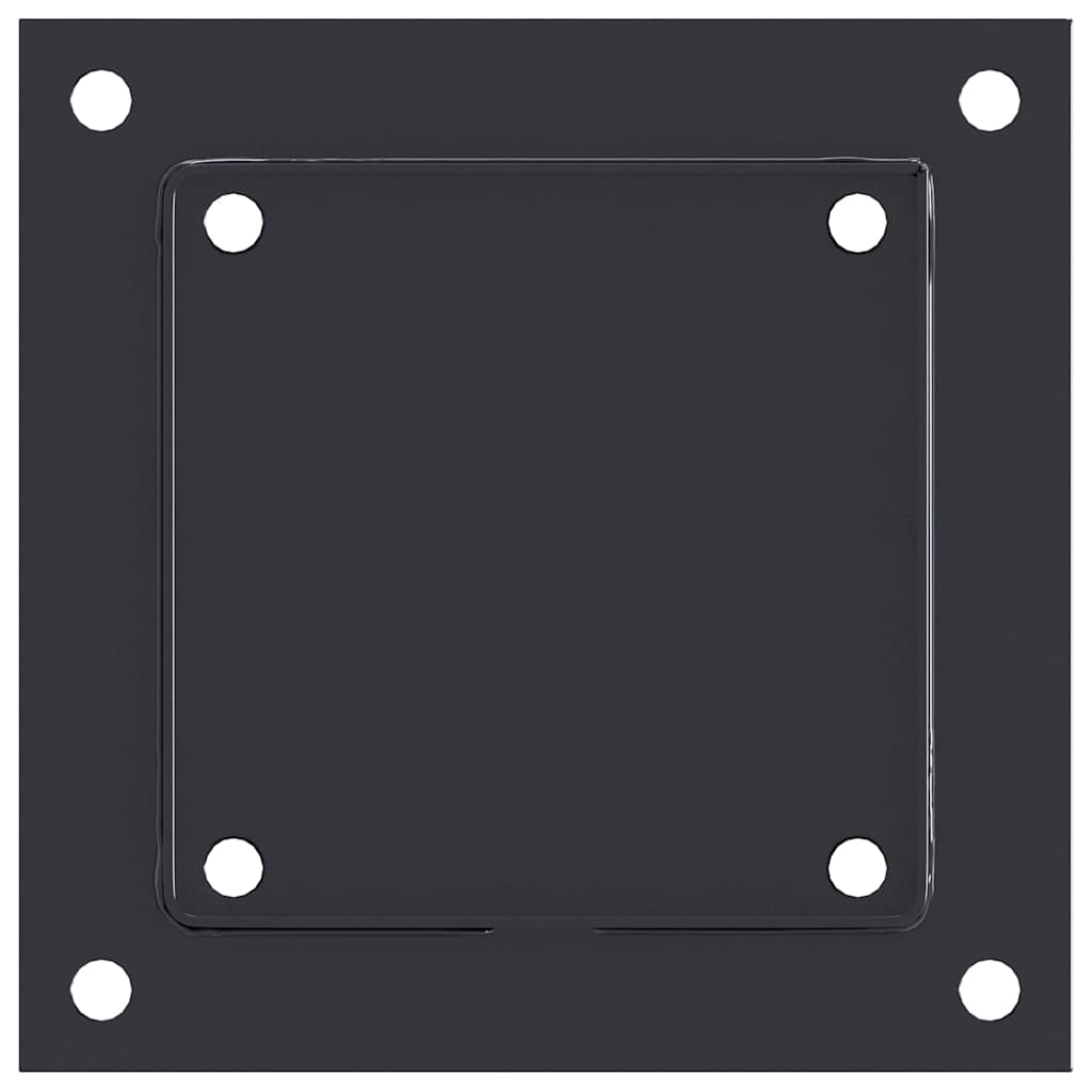 Pfostenträger Quadratisch 4Stk. Silber 46x46mm Verzinkter Stahl