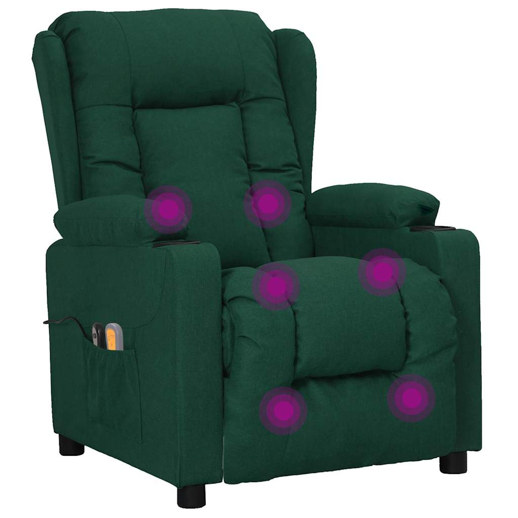 Massagesessel Elektrisch Hellgrau Stoff