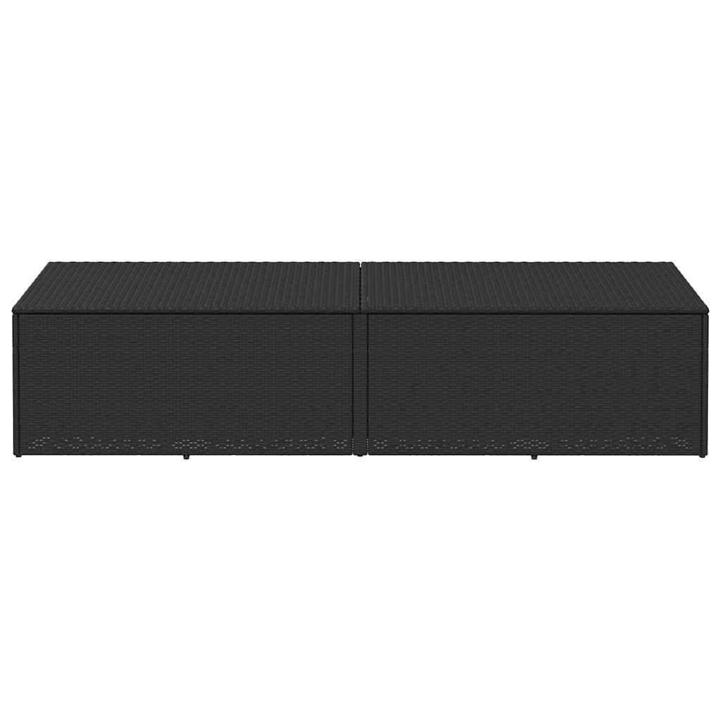 Garten-Aufbewahrungsbox Schwarz 110 x 50 x 58 cm Poly Rattan