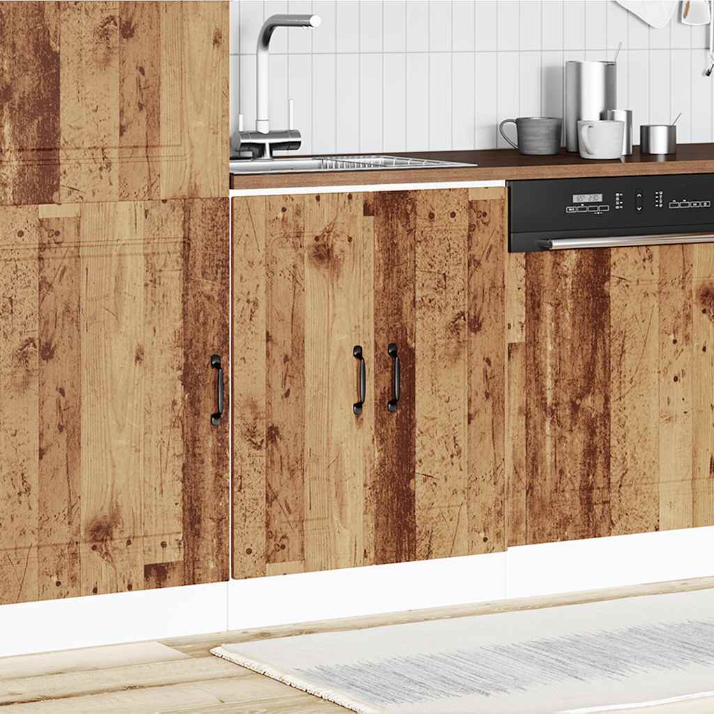 Herdumbauschränke 2 Stk. Kalmar Weiß Holzwerkstoff