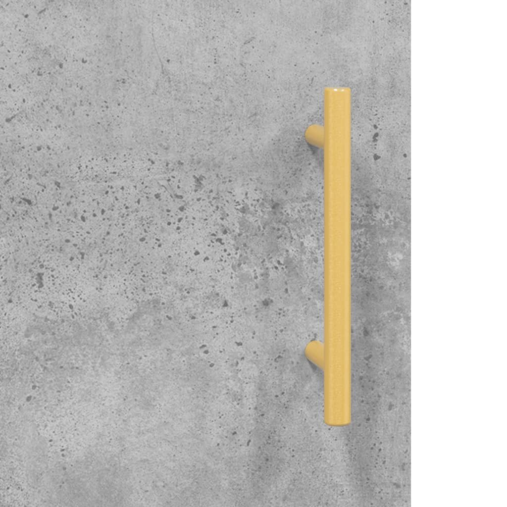 Highboard Hochglanz-Weiß 69,5x34x180 cm Holzwerkstoff