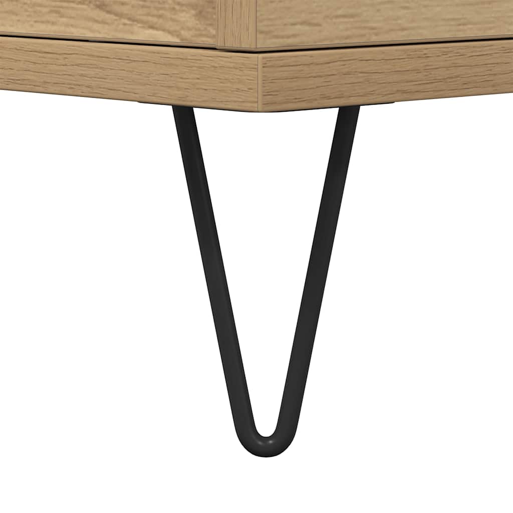 Bettschrank Schwarz Eichen-Optik 40 x 35 x 50 cm Holzwerkstoff