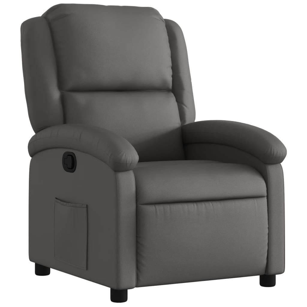 Relaxsessel Echtleder Schwarz