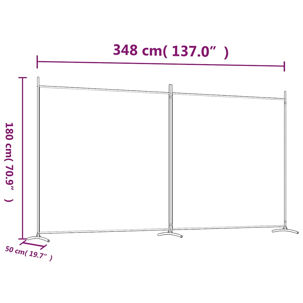 Einzel Panel Raumteiler Beige 175 x 180 cm Stoff
