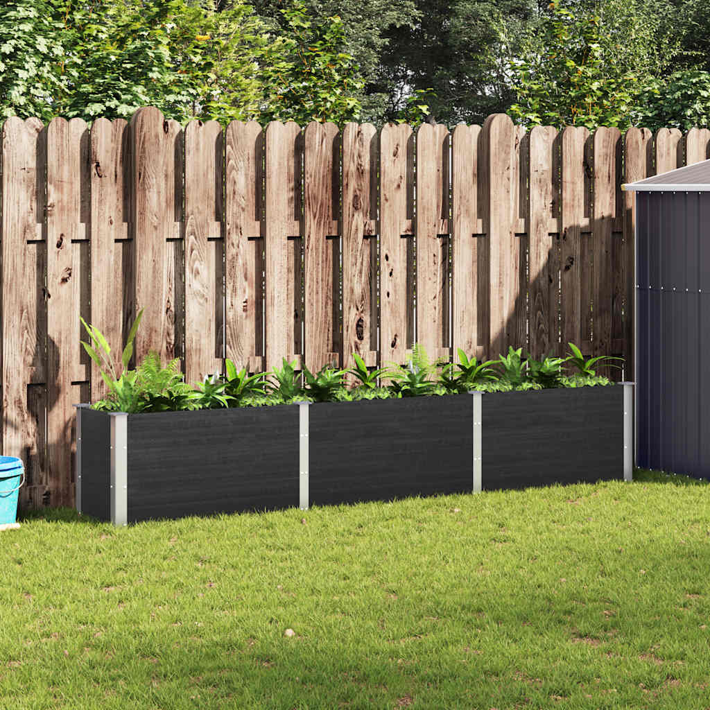 Garten-Hochbeet 200x50x54 cm WPC Grau