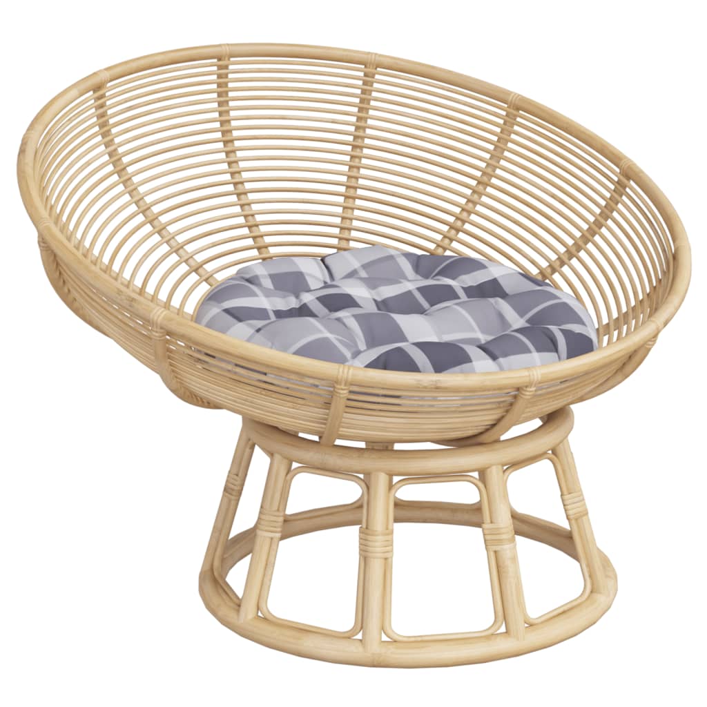 Kissen Rund Marineblau Ø 60x11 cm Oxford-Gewebe