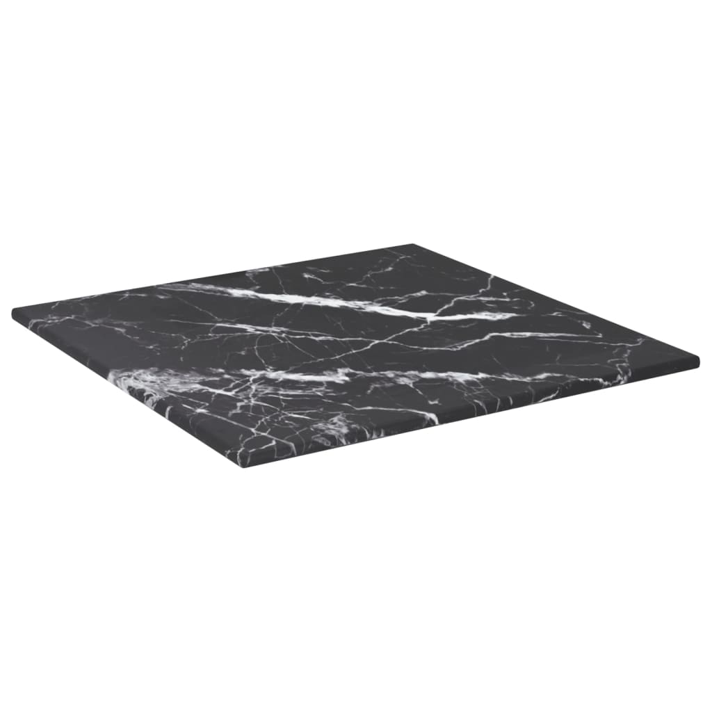 Tischplatte aus gehärtetem Glas quadratisch 700x700 mm