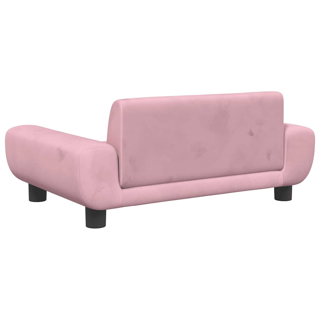Kindersofa Blau 100x54x33 cm Samt