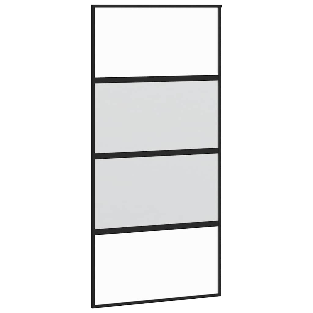 Schiebetür mit Beschlag 76x205 cm ESG-Glas & Aluminium