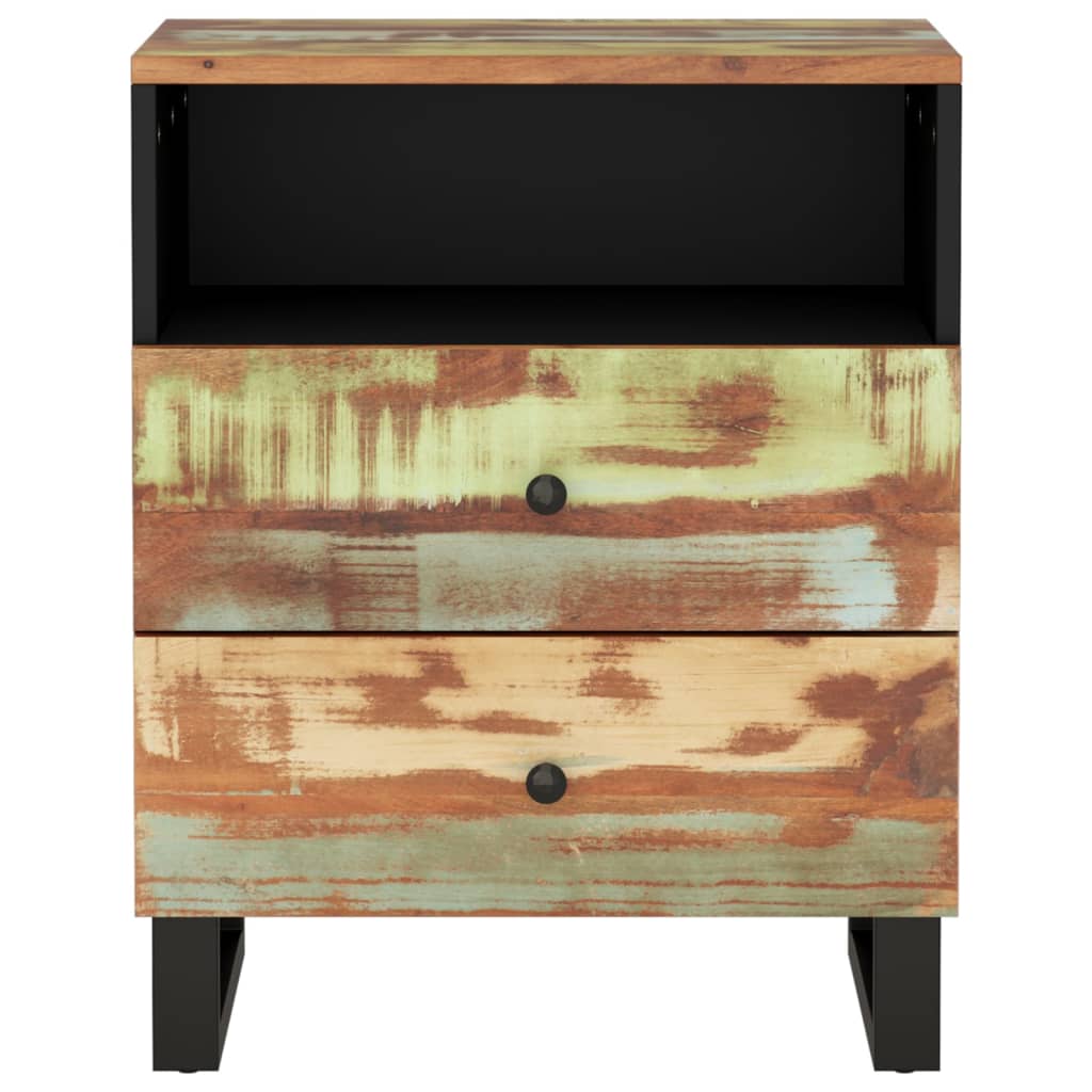 Nachttisch 50x33x62 cm Massivholz Mango & Holzwerkstoff