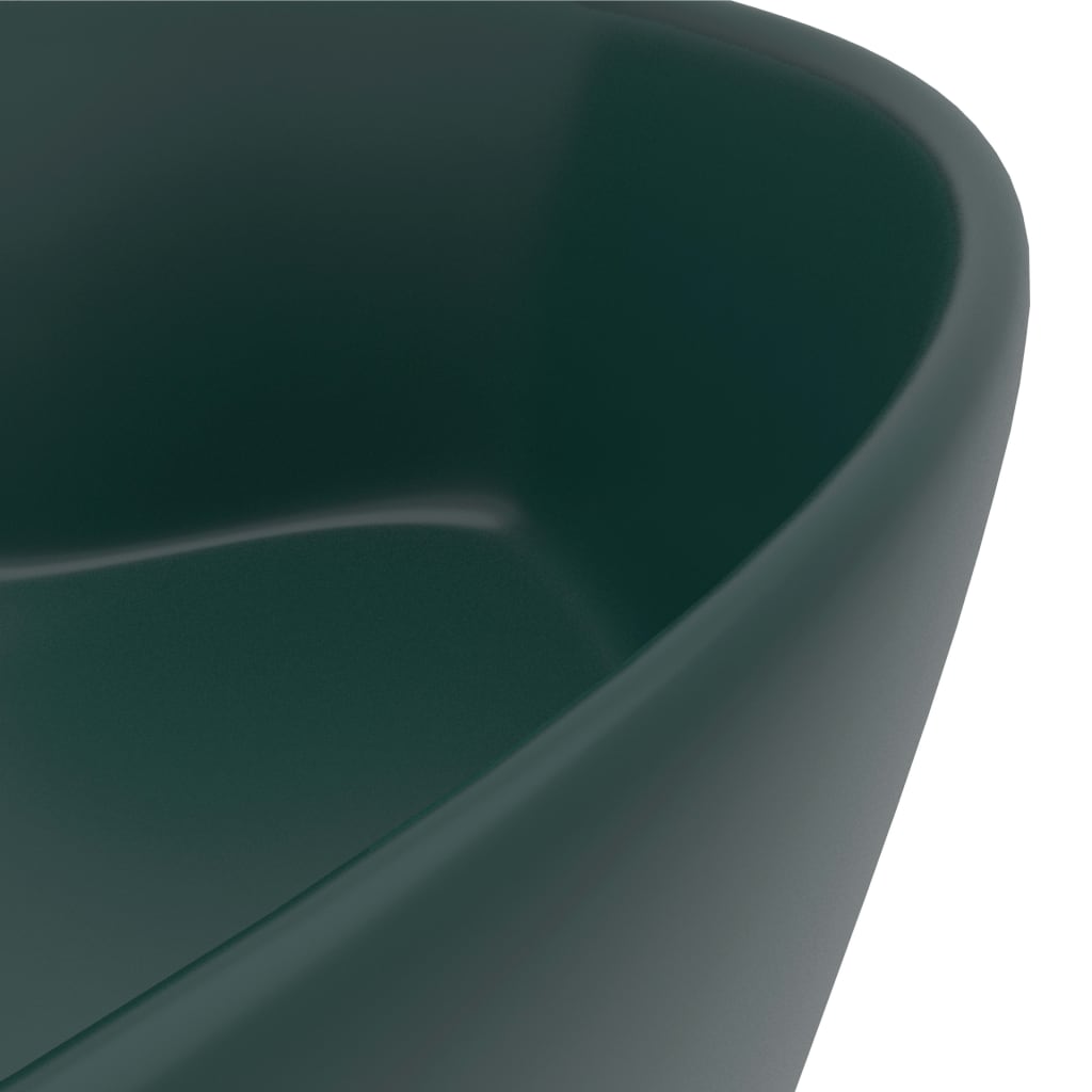 Luxus-Waschbecken mit Überlauf Matt-Weiß 36x13 cm Keramik