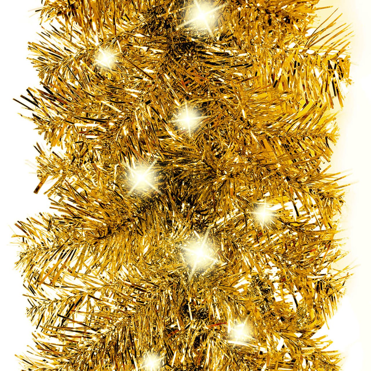 Weihnachtsgirlande mit LED 10 m Schwarz